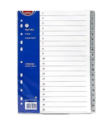 Separator din plastic index 1-20 NOKI A4