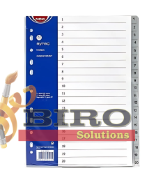 Separator din plastic index 1-20 NOKI A4