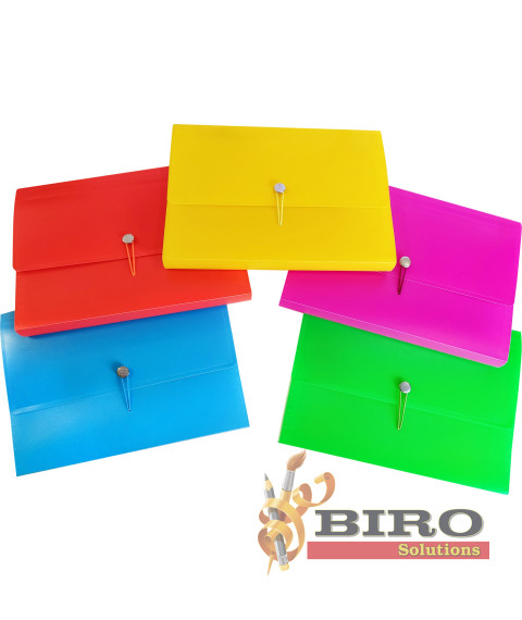 Mapa plastic Noki, cu elastic, A4, diverse culori, 6 separatoare