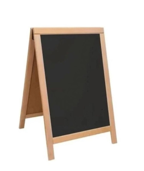 Tabla creta non-magnetica 60X90cm dubla rama lemn