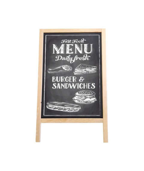 Tabla creta non-magnetica 50X70cm dubla rama lemn