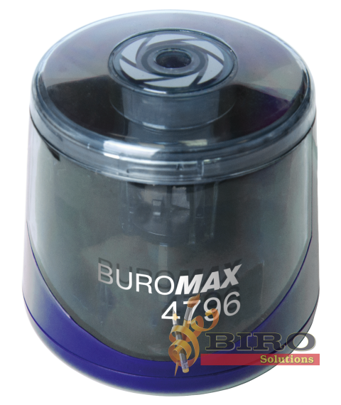 Ascuțitoare automată, 1 gaură,cu recipient, albastră, BUROMAX 