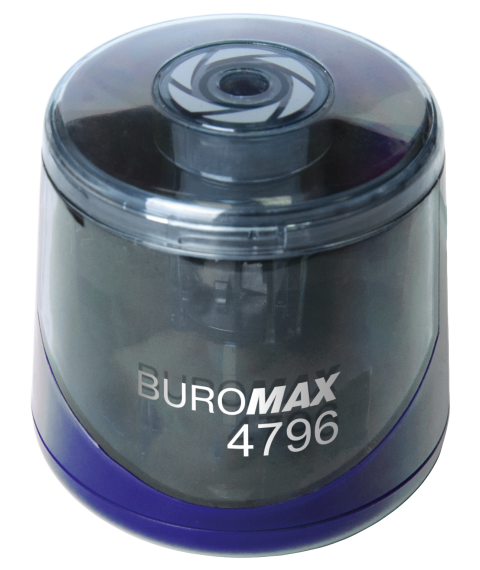 Ascuțitoare automată, 1 gaură,cu recipient, albastră, BUROMAX 