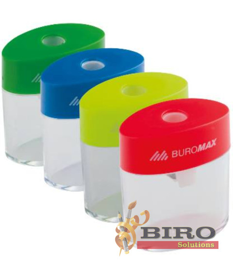 Ascuțitoare cu container TUBE, din plastic. culori asortate