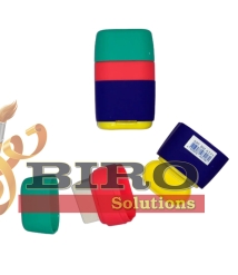 Ascuțitoare cu radiera RAINBOW RUBBER TOUCH 2 orificii, recipient carcasa de plastic