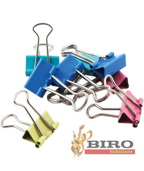 Binder color 19 mm, 12 bucăți  BUROMAX