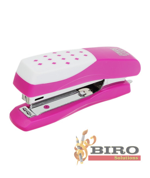 Capsator Buromax, 12 foi, (capse nr. 10), 108x50x25 mm, roz