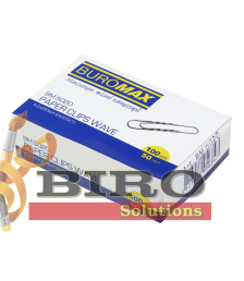 Clame nichelate reliefate 50 mm, 100 buc., BUROMAX