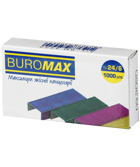 Capse Colorate Nr. 24/6, BUROMAX , 1000 buc.