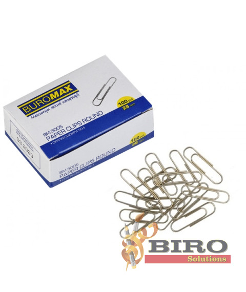Clame nichelate BUROMAX   28 mm, 100 buc.