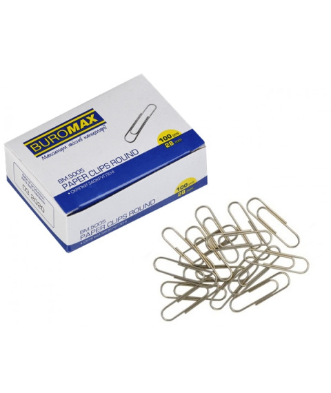 Clame nichelate BUROMAX   28 mm, 100 buc.