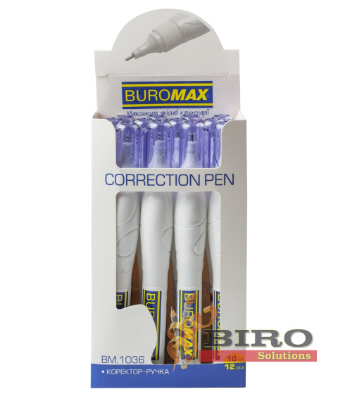 Corector pix, 10 ml, baza de alcool, varf metalic, BUROMAX