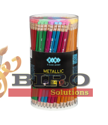 Creion simplu HB, METALLIC, cu radieră