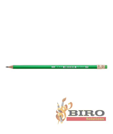 Creion simplu HB, METALLIC, cu radieră