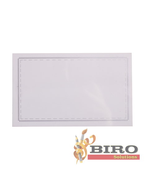 Ecuson-identificator orizontal, plastic, 90x55 mm, cu metal. agrafă și știft