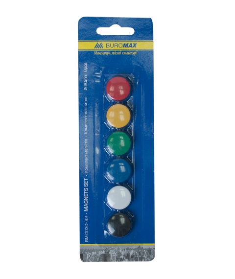 Magneți 20 mm, 6 buc, BUROMAX
