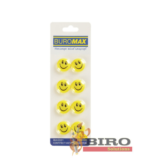 Magneti Smyle BUROMAX 20 mm, 8 buc