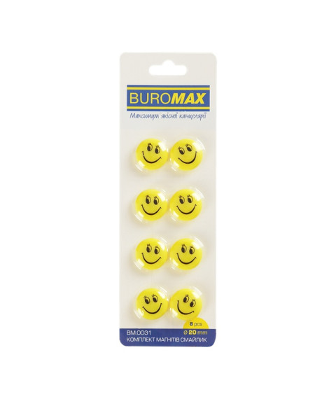 Magneti Smyle BUROMAX 20 mm, 8 buc