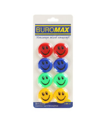 Magneti Smile Color BUROMAX 30 mm, 8 buc