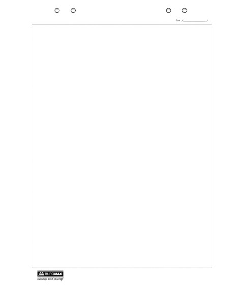 Bloc hirtie pentru flipchart  64х90 cm, offset 70 g/m², 10file, BUROMAX