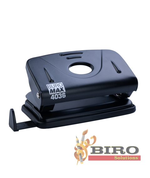 Perforator Metalic Buromax, Capacitate 10 Foi, negru
