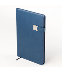 Agendă nedatată 13×21 cm, 96 foi, cu magnet, albastră