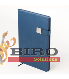 Agendă nedatată 13×21 cm, 96 foi, cu magnet, albastră