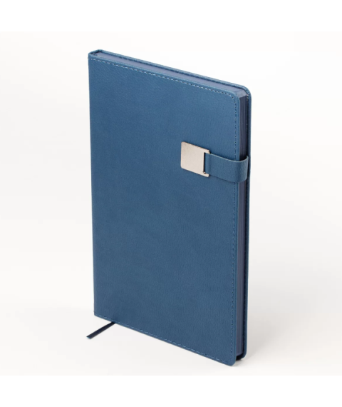 Agendă nedatată 13×21 cm, 96 foi, cu magnet, albastră