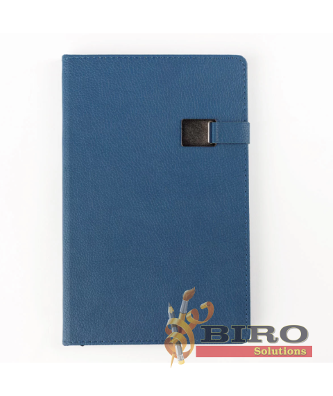 Agendă nedatată 13×21 cm, 96 foi, cu magnet, albastră
