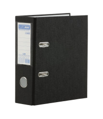 Biblioraft A5, 22*23.5 cm, lățime 7.5 cm, negru, LUX JOBMAX