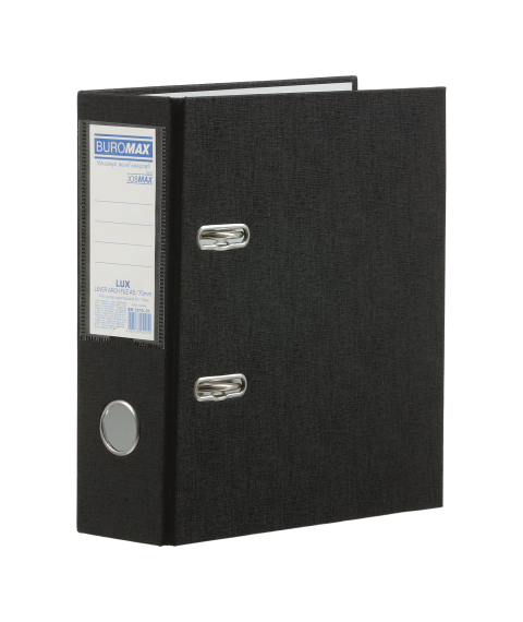 Biblioraft A5, 22*23.5 cm, lățime 7.5 cm, negru, LUX JOBMAX