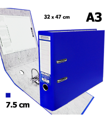 Biblioraft A3 albastru, 75 mm, ELEGANT