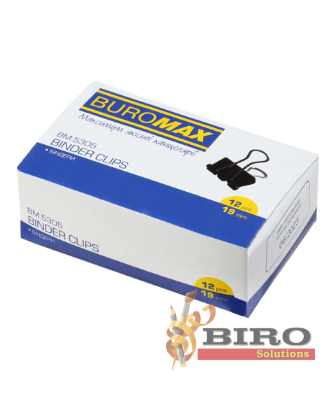 Binder 19 mm, 12 bucăți, BUROMAX