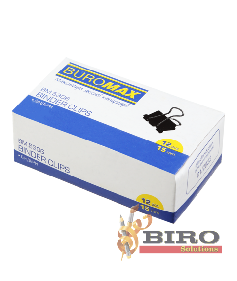 Binder 15 mm, 12 bucăți, BUROMAX