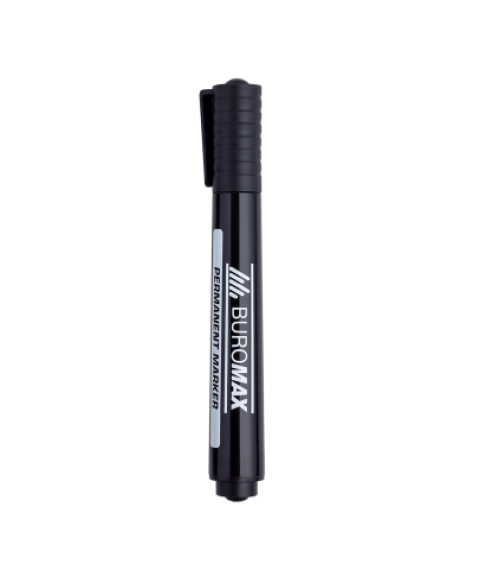 Marker permanent rezistent la apă, negru, 2–4 mm, bază alcoolică BUROMAX