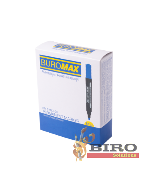 Marker permanent rezistent la apă, albastru, 2–4 mm, bază alcoolică BUROMAX