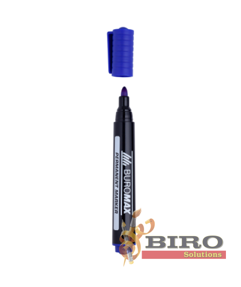 Marker permanent rezistent la apă, albastru, 2–4 mm, bază alcoolică BUROMAX