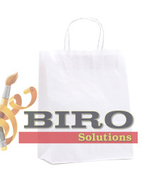 Pungă craft, albă, 31x25x10 cm