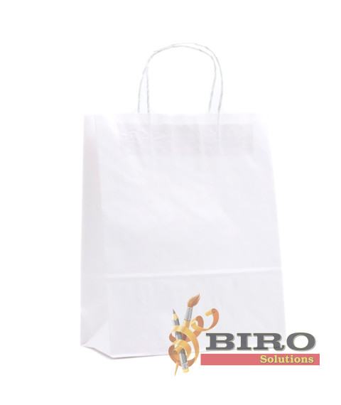 Pungă craft, albă, 31x25x10 cm