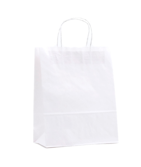 Pungă craft, albă, 31x25x10 cm