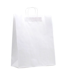 Pungă craft, albă, 50x42x17 cm