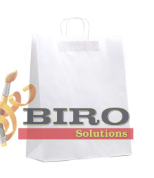 Pungă craft, albă, 50x42x17 cm