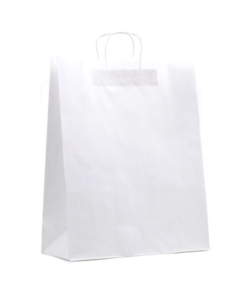 Pungă craft, albă, 50x42x17 cm