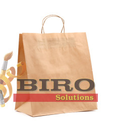 Pungă craft, maro, 35x32x17 cm