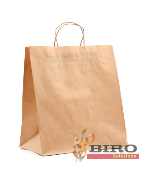 Pungă craft, maro, 35x32x17 cm