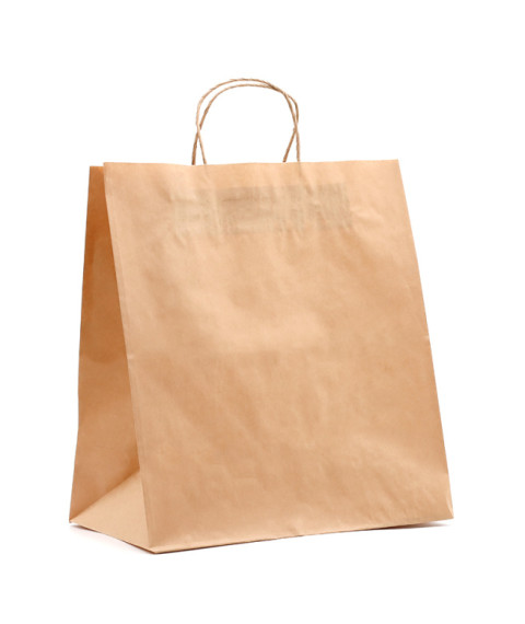 Pungă craft, maro, 35x32x17 cm