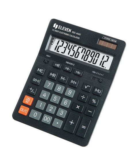 Calculator Eleven SDC 444 S, negru, (155x204x33 mm)