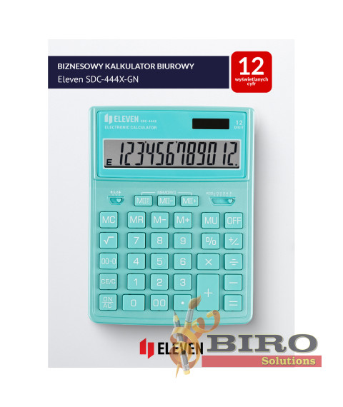 Calculator Eleven SDC 444XGN, turcoaz, (155x204x33 mm)