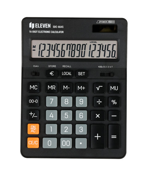 Calculator Eleven SDC664S, 16 digits, negru