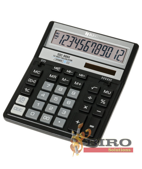 Calculator Eleven SDC888XBK, 12 digits, negru-argintiu, (203x158x31mm)